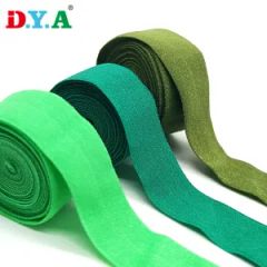 High Quality Soft Thin Nylon Elastic 25mm Green Nylon Foldover Elastic for Garment Cuff - Suzhou D. Y. Apparels Accessory Co., Ltd.