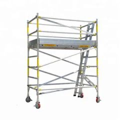 2ND Hand Used Aluminum Mobile Scaffolding Tower Material Shape Round Color Silver Trademark SOLID Model NO. Solid-s-m Origin Shanxi, - Image 5