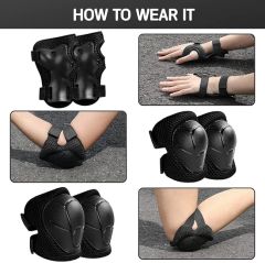 6PCS Elbow Knee Pads Wrist Guard Kids Nylon Multi Color 100pcs MOQ 15D Mesh Bag - Image 4