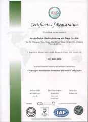ISO 9001 certificate of Ningbo Beilun Bolan Industry & Trade Co., Ltd. – certificate photo, supplier certificates section