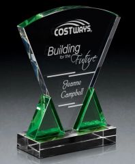 Plaque Design Crystal Glass Award Trophy for Corporate Gift Type Trophy Origin China Model NO. 873-G HS Code 70189000 Trademark - Pujiang E-Thing Craft Co., Ltd.