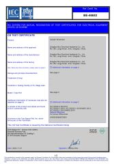CB certificate of Qingdao Mox Electrical Appliance Co., Ltd – certificate photo, supplier certificates section