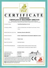CE certificate from Yantai Rima Machinery Co., Ltd.