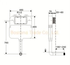 Built-in Water Tank OEM/ODM Yes Color White Origin China Model Bos-L17 Style European Trademark BOSTANA Specification - Image 6