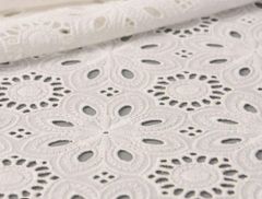 COTTON EMBROIDERY FABRICS Gsm 80 Width 58 Inches Color White Bleached Fabric Type Cotton Embroidery Design Options Various Designs And - Image 1