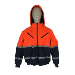 Winter High Visibility Safety Jacket Reflective Workwear Origin China Trademark OEM Thickness Thick Color Fastness 4 Label Customized - Image 1