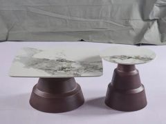 Hot Small Apartment Rock Slab Coffee Table for Living Room - Stylish Round Glass Tea Table in Internet-Famous Light Luxury Style - Tianjin Tsr Import&Export Co., Ltd