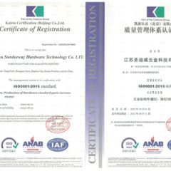 CE Certification certificate from Fastener Group (Anhui) Co., Ltd