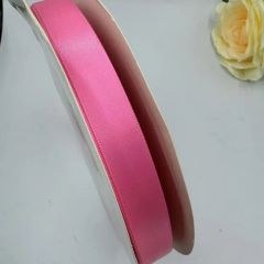 100 Polyester 38 mm Single Face Geranium Pink Satin Ribbon for Custom Logo - Image 1