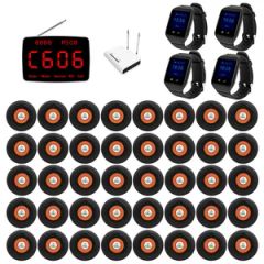 Waiter Call System 4 Watch Pager Receivers 40 Table Call Buttons Wireless Restaurant Call System Customer for Cafe SPA Hotel - Image 3