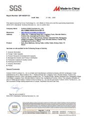 GS Audit certification certificate of Foshan COOC International Co., Ltd. – certificate photo, supplier certificates section