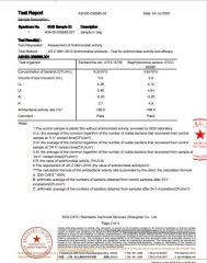 Antimicrobial Test Report certificate from Beijing Health Medical Technology Co., Ltd.