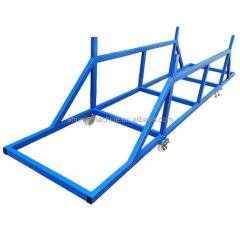 Custom 4500 mm Length U Shape Hand Push Trolley Cart Industry Heavy Duty Foldable Hand Truck Cart with Four Wheels - Foshan Shunjie Doors Windows Machinery Equipment Co., Ltd.