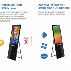 Portable LCD Digital Signage Display Mobile Advertising Posters Ad Recycle Digital Signage Mall/Office/Restaurant 55 Inch Touch Advertising Display - Image 2