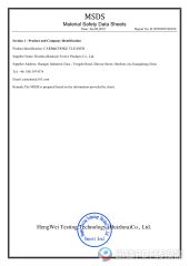 CARB&CHOKE CLEANER MSDS certificate from Huizhou Best Festivel Articles Co., Ltd.
