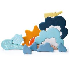 Rainbow Building Block Weather Combination Set Toy Origin China Scale Medium Style Chinese Color as Photo Trademark - Image 1