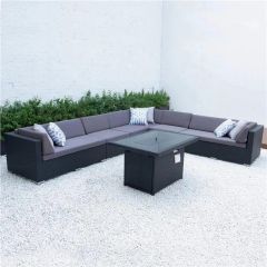 Aluminum Frame Outdoor Patio Sofa Sets Rattan Garden Lounge Sofas - Image 6