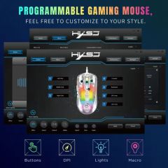 Computer Parts 7key Transparent Wired RGB Colorful Light Mice Programmable Gaming Mouse for Windows System - Image 4