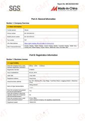 SGS certificate of GOOD META DISPLAY (HK) CO., LIMITED – certificate photo, supplier certificates section