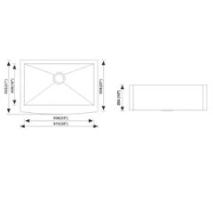 Stainless Steel 304 Single Basin Handmade Sink for Kitchen - Image 3