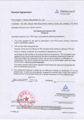 TUV certificate from Zhejiang Yuming Trade Co., Ltd.