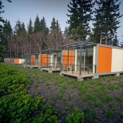 Flat Pack Prefab Capsule Hotel in Custom Colors Modular Hotels Convenience Store Prefabricated Fast Assemble Kit Container Safe Hotel - Orient Gs Housing International Engineering Co., Ltd.