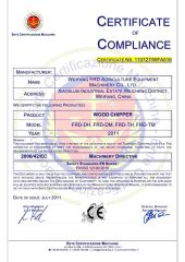 CERTIFICATE of COMPLIANCE certificate from Qingdao Wander International Trade Co., Ltd.