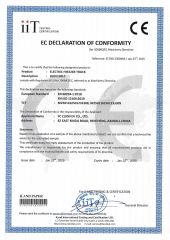 CE Certificate certificate of YC CLION EV CO., LTD. – certificate photo, supplier certificates section