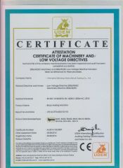 Block Making Machine certificate of Shanghai Super-Above Industry Holdings Co., Ltd. – certificate photo, supplier certificates section