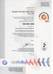 iso9001 certificate from Qingdao Shindah Machinery Co., Ltd.