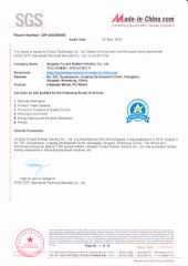 SGS Certificate certificate from Qingdao Fovard Rubber Industry Co., Ltd.