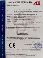 CE certificate from Guangzhou Xiechuang Culture Media Technology Co., Ltd.