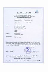 TUV Certificate certificate from Yulong Safety Tools Manufacture Corp., Ltd.