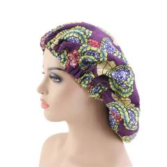 Custom Satin Braid Sleep Bonnet with Elastic Head Tie - Image 3