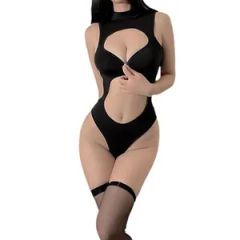 Sexy Lingerie with Cut-out and Floral Print One-Piece - Image 3