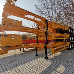 Durable 3-Axle 20FT 40FT Shipping Chassis Semi Trailer Tread 1820mm Shape Flatbed Condition New Material Steel Origin - Image 5
