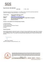 SGS certificate from NEWLINE BUILDING MATERIALS LIMITED