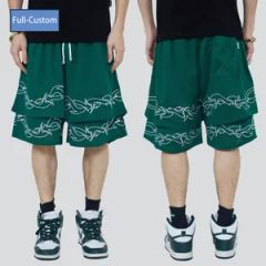 Custom Mesh Rack Basketball Contrast Embroidery Mesh Shorts Type Pants Size Custom Pattern Logo Origin China Gender - Image 3