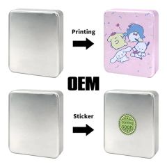 High Quality 130*105*37mm Custom Logo Square Metal Boxes Tin Container Packaging Box - Image 4