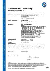Electromagnetic CE certificate from Suzhou Beite Smart Instrument Co., Ltd