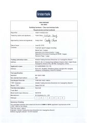 Intertek door bolt certificate from EC Hardware Co., Ltd.