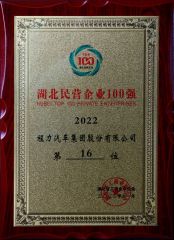 Top 100 Private Enterprises in Hubei Province. certificate from Hubei Longshangxing Environmental Technology Co., Ltd