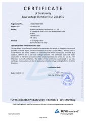 LVD for EV CHARGING STATION certificate from Wuhan Fiberhome Fuhua Electric Co., Ltd.