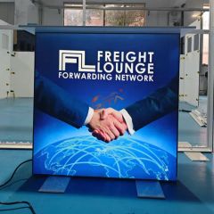 Custom Trade Show Counter Portable Backlit Exhibition Counter Promotion Reception Table - Image 4