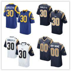 Custom Customized Rams Jerseys 30 Todd Gurley II Football Jerseys - Image 1