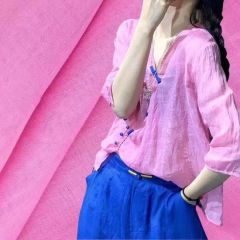 100 Pure Ramie Fabrics Light and Breathable Retro Literary Shirt Skirt Hanfu Linen Cotton Fabric - Shantou Mjd Clothing Factory