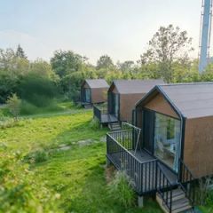 Luxury a Frame Wooden House Prefab Hotel Villa with Insulated Structure for Nature Retreat Resorts and Outdoor Hospitality Projects - Shandong Mars Cabin Technology Co., Ltd.