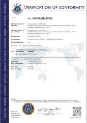 GCL CE certification certificate from Haoyang Environmental Co., Ltd.