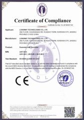 CE certificate of flowmeter with humidifier certificate from Longway Technologies Co., Ltd.