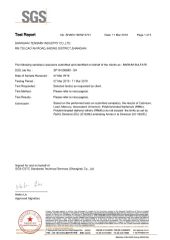 BaSO4 SGS certificate from SHANGHAI TENGMIN INDUSTRY CO., LTD.
